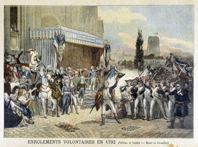 Einschreibung von Freiwilligen im Jahr 1792 von French School
