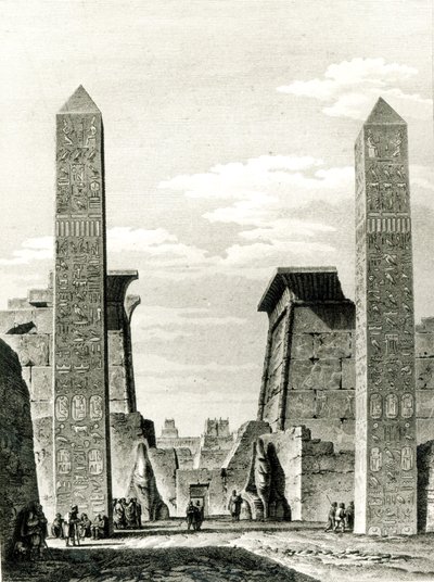 Eingang zum Luxor-Tempel, aus Voyage dans la Basse et dans la Haute-Egypte von Dominique Vivant Denon (1747-1825) 1802 von French School