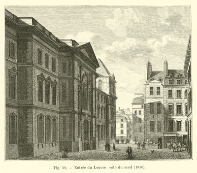 Eingang des Louvre, Nordseite, 1810 von French School