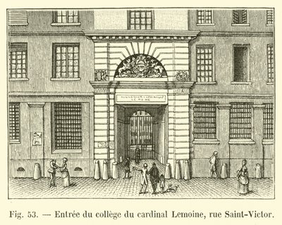 Eingang des Kollegs des Kardinals Lemoine, Rue Saint-Victor von French School