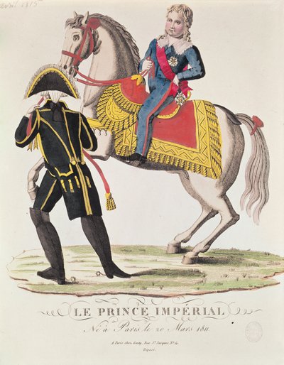Reiterporträt von Napoleon II. (1811-32) König von Rom, April 1815 von French School