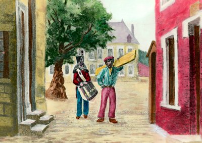 Flucht von Napoleon III: Prinz Napoleon III verkleidet als Maurer entkam 1846 aus Fort Ham. Gravur des 19. Jahrhunderts. Private Sammlung. von French School