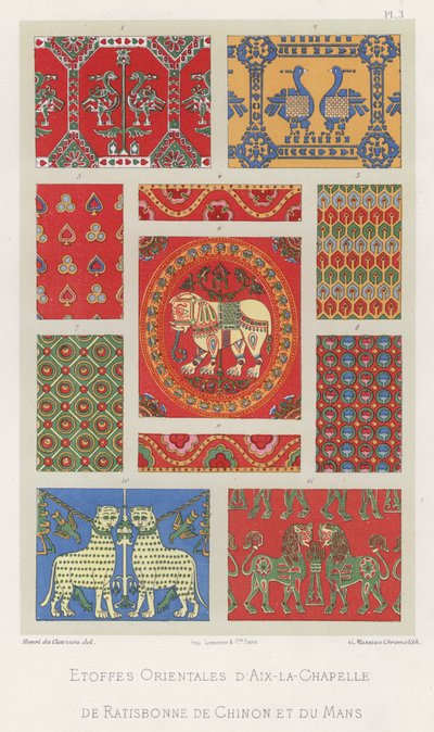 Orientalische Stoffe aus Aachen, Regensburg, Chinon und Le Mans von French School