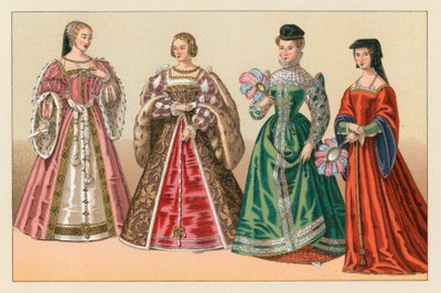 Kostüm des europäischen XVI. Jahrhunderts von French School