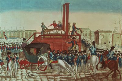 Hinrichtung von Ludwig XVI. von French School