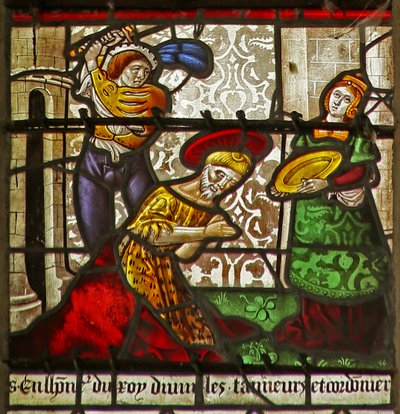 Hinrichtung von Johannes dem Täufer: Salome wartet von French School