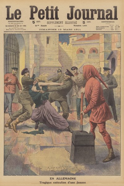 Hinrichtung einer Frau im Gefängnis von Insterburg, Deutschland von French School