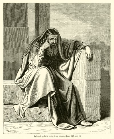 Ezechiel nach dem Verlust seiner Frau von French School