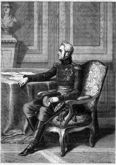 Friedrich VI. von Dänemark - Porträt von Friedrich VI., König von Dänemark (1768-1839) - in „Geschichte des Reiches nach der Geschichte des Konsulats“ von Adolphe Thiers - 1879 von French School