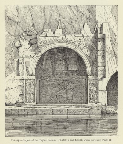 Fassade des Tagh-i-Bostan von French School