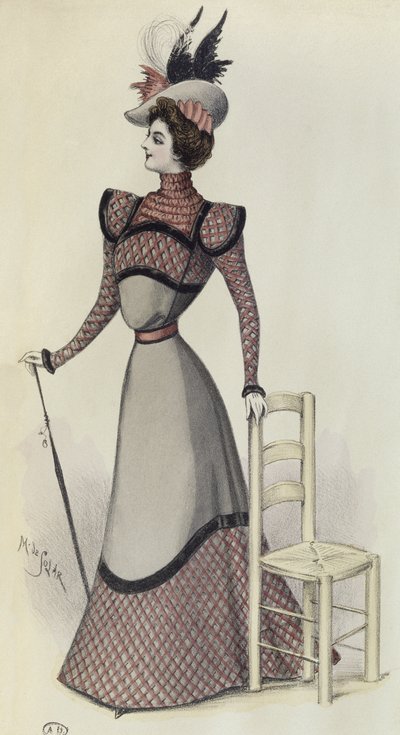 Modeplatte, Illustration aus La Nouvelle Mode, 1897 von French School