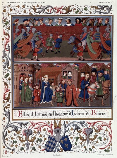 Feste und Turniere zu Ehren von Isabeau (Isabelle, Elisabeth) von Bayern (1371-1435) von French School