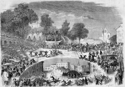 Festlichkeiten der Tarasque in den Straßen von Tarascon (Bouches du Rhône) von French School