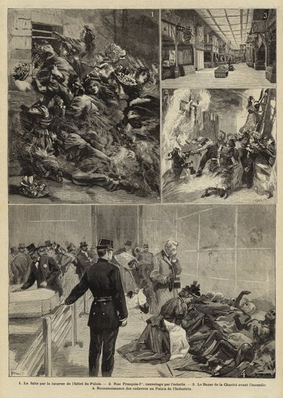 Brand im Bazar de la Charité, Paris, 1897 von French School