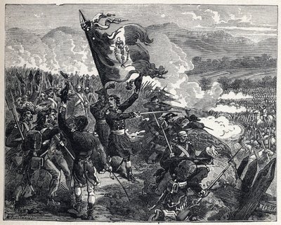 Erste Koalition: Oberst Antoine Guillaume Rampon (1759-1842) in der Schlacht von Montenotte am 12. April von French School