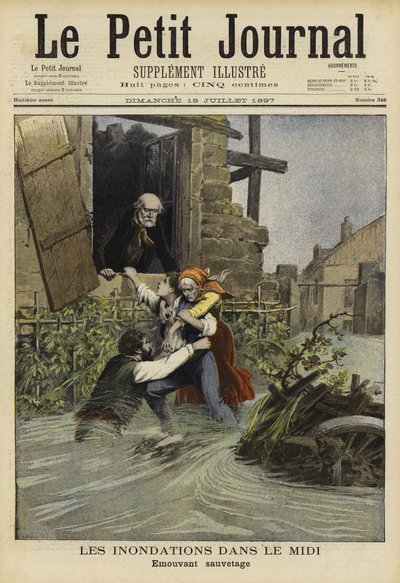 Überschwemmungen im Midi, Frankreich, 1897 von French School