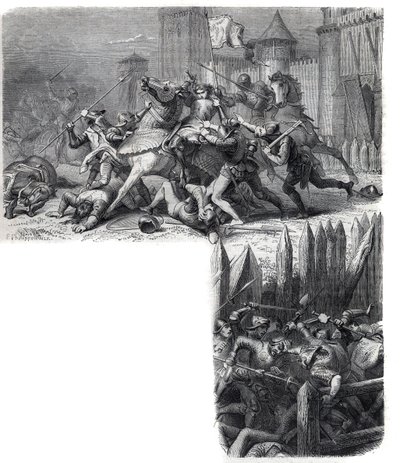 Florenz erhebt sich (der Krieg der „Acht Heiligen“) gegen die Rückkehr des Heiligen Stuhls nach Rom. Papst Gregor XI. Pierre Roger de Beaufort von French School