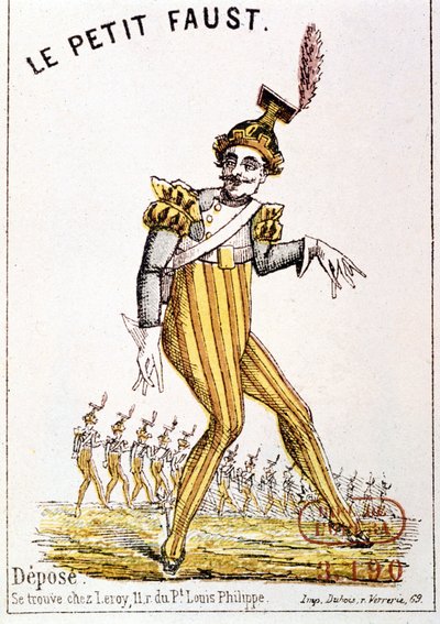 Florimond Roger genannt Hervé (1825 - 1892): „Der kleine Faust“, Titelblatt des Programms. Paris, Bibliothek der Oper. von French School