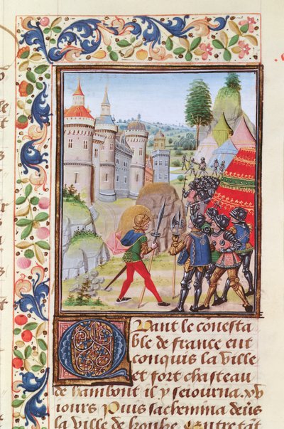 Die Belagerung von Brest im Jahr 1373, aus Froissarts Chronik von French School