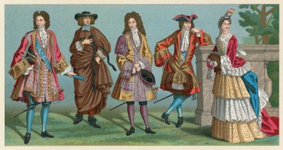 Frankreich XVII-XVIII Jahrhundert Kostüm von French School