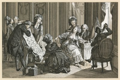 Frankreich XVIII. Jahrhundert Kostüm von French School