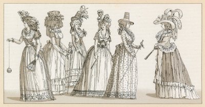 Frankreich XVIII. Jahrhundert Kostüm von French School