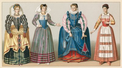 Kostüm des 16. Jahrhunderts in Frankreich von French School