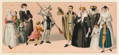 Französische Tracht des 16. Jahrhunderts von French School