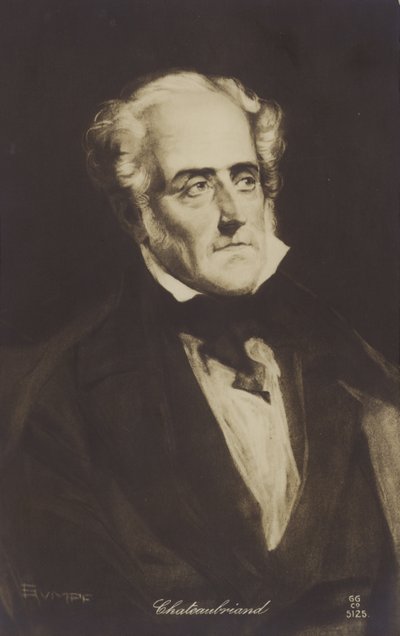 François-René de Chateaubriand (1768-1848), französischer Schriftsteller, Politiker und Historiker von French School