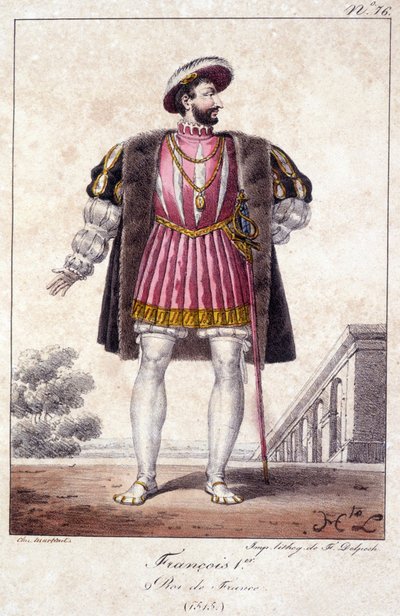 Franz I., König von Frankreich, geboren in Cognac 1494 und gestorben in Rambouillet 1547. von French School
