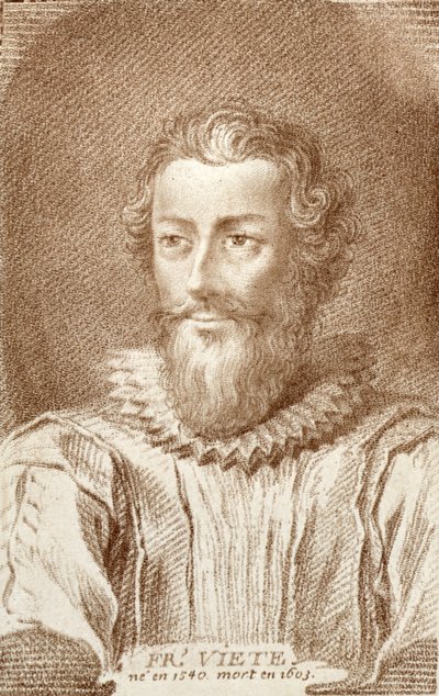 François Viète (1540-1603), Illustration aus Histoire des Mathématiciens von Alexandre Saverien (1720-1805), veröffentlicht in Paris 1766 von French School