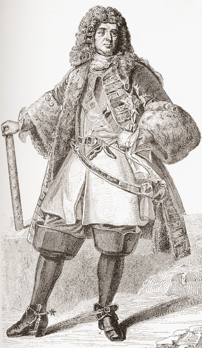 François de Neufville, 2. Herzog von Villeroy, 1644-1730. Französischer Soldat. Aus Les Heures Libres veröffentlicht 1908. von French School