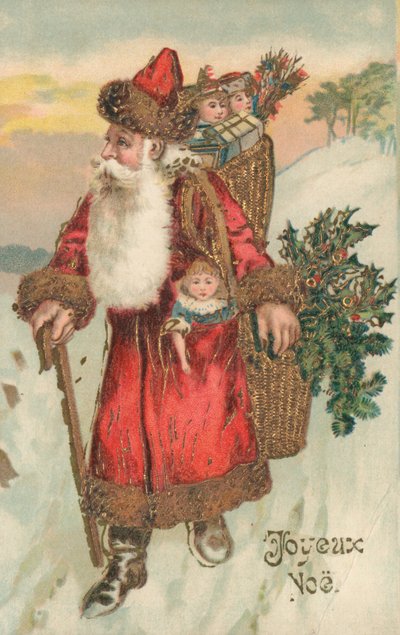 Französische Weihnachtskarte von French School