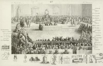 Französische Nationalversammlung während der Herrschaft von Ludwig XVI. von French School