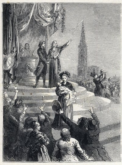 Französische Revolution - Fête de la Fédération in Straßburg von French School