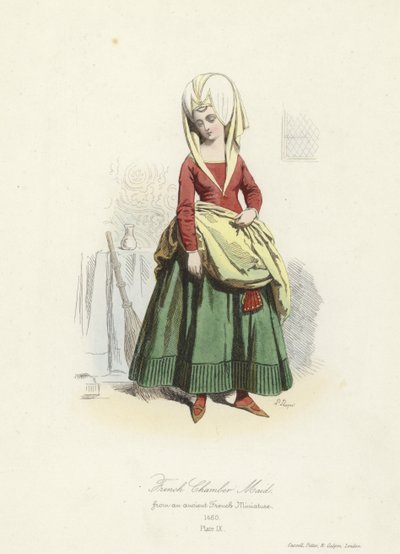 Französische Kammerzofe, 15. Jahrhundert von French School