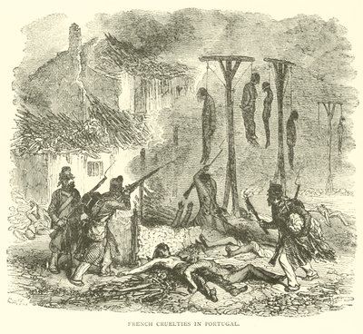Französische Grausamkeiten in Portugal (Stich) von French School