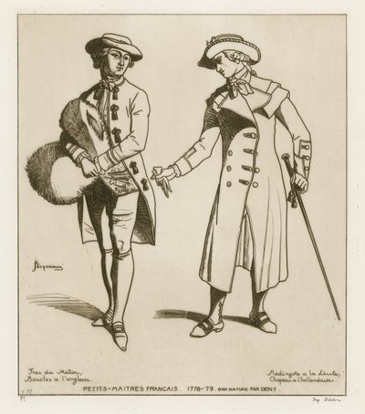 Französische Dandies, 1778-79 von French School