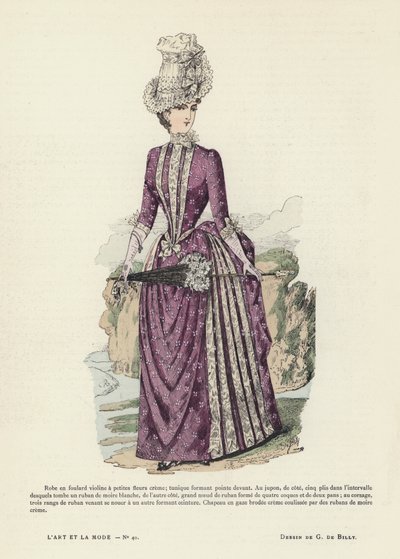 Französische Modeplatte von French School