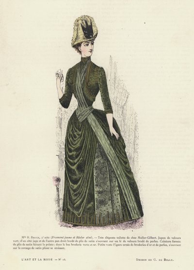 Französische Modeplatte von French School