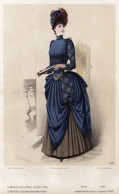 Französische Modeplatte, späte 19. Jahrhundert von French School