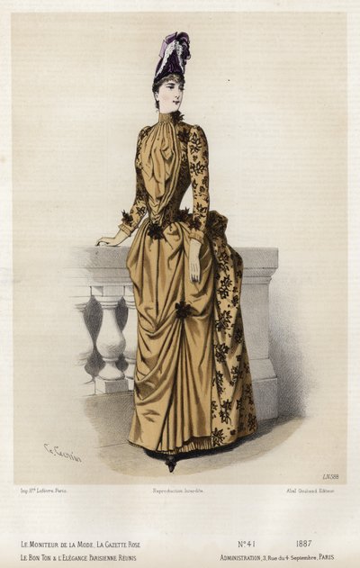 Französische Modeplatte, späte 19. Jahrhundert von French School