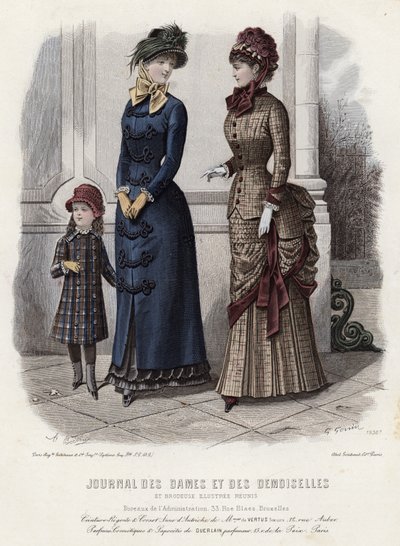 Französische Modeplatte, späte 19. Jahrhundert von French School