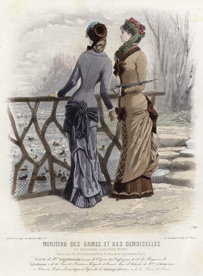 Französische Modeplatte, späte 19. Jahrhundert von French School
