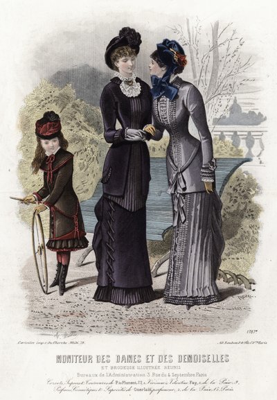 Französische Modeplatte, späte 19. Jahrhundert von French School