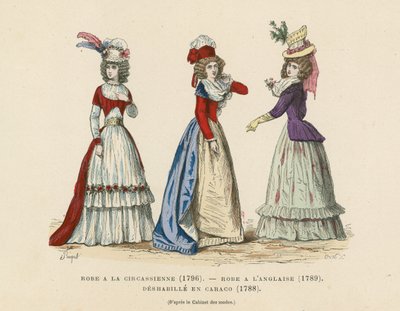 Französische Mode, spätes 18. Jahrhundert von French School