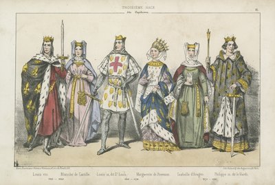 Französische Könige und Königinnen des 13. Jahrhunderts von French School