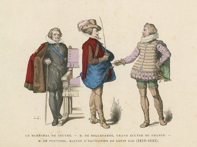 Französische Männerkostüme, 17. Jahrhundert von French School