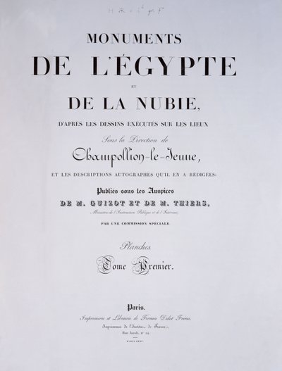 Frontispiz des 1. Bandes von Monuments de l