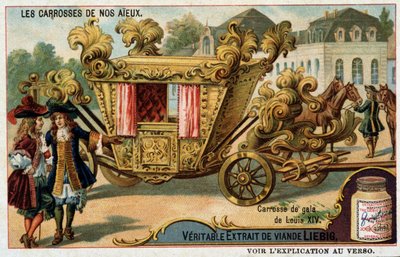 Gala-Kutsche von Ludwig XIV. - Liebig Chromolithographie, Anfang des 20. Jahrhunderts von French School